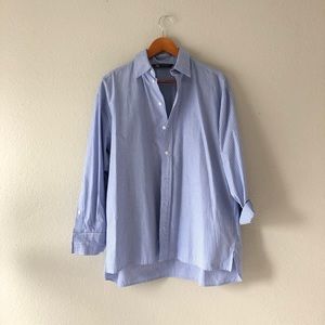 Zara Oversized Pinstripe Button Down Shirt